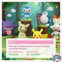 Pokemon Clockwork Series Ornament Desktop Figure (Box Set isi 6 pcs)