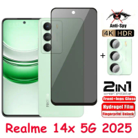 Kaca Bajaan Persendirian, Filem Penutup Penuh Anti-Perisik, Untuk Realme 14X 5G 2025, Serasi dengan 