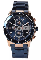 Digitec Kademan - Jam Tangan Pria - Rosegold - Blue Stainless Steel Bracelet - 6137-C