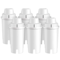 For Brita Longlast Water Filter Pitcher For Drinking Water For Mavea 107007, Brita Classic 35557, OB03, Maxtra, 6 PCS Filter