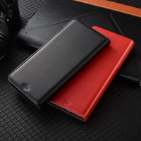 Wax Drop Pattern Genuine Leather Phone Case Suitable For Sony Xperia XA XA1 XA2 Ultra Plus XZ XZ1 XZ2 XZ3 XZS Flip Card Holder