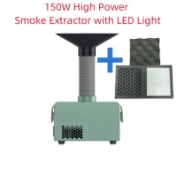 SIKO 150W Soldering Fan Smoke Absorber DIY Working Fan with 3pcs Filter Sponge 110-240V Welding Fume Extractor for Soldering