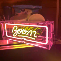BOOM Neon Lamp Decoration Bud Beer Bar Home Coffee NEON Light Sign 14"x5" H1