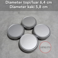 dop roda tutup velg racing polos 6.4 cm harga 4 pcs