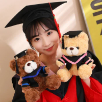 23cm Teddy Bear Doll Soft Graduation Gown Small Plush Dr. Bear Graduate Plush Toy Students