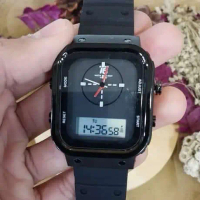 Jam Tangan Wanita T5 4022 Dual Time Sports Original Rubber Stopwatch Watch