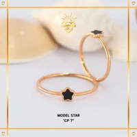 CINCIN EMAS PIPA MODEL BUNGA, KOTAK & BINTANG EMAS ASLI EMAS ASLI EMAS MUDA KADAR 6K (300) & 8K (375