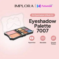 Implora (️BPOM) Eyeshadow Pallete + Blush On ( palet eye shadow ) Palette Implora 7007 kupu Implora 