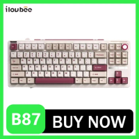 ILovbee B87 Mechanical Keyboard Three Mode Wireless BluetoothGasket Hot Swap Customized Gaming Mechanical Keyboard PC/MAC/WIN