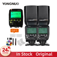2x YONGNUO YN600EX-RT II 2.4G Wireless HSS 1/8000s Master TTL Flash Speedlite +YN-E3-RT Trigger for Canon 5D3 7D 6D 70D 60D 5D