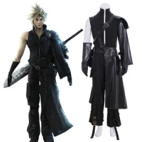 Final Fantasy VII 7 Cloud Strife Cosplay Costume Men Uniform Full Suit Halloween Party Outfit