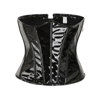 PVC hàng đầu cho phụ nữ Gothic underbust Bustier đen da PU màu đỏ nịt bụng corselet steampunk Corset