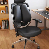 Ergonomic Double Back Leather Office Armchair A Legroom Boss Furniture High-End Rotated Rocking Executive Swivel Gaming Chair