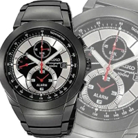 【SEIKO 精工】CS三眼/NEO SPORTS領航者鎢鋼色計時腕錶42㎜-加超值好禮 SK004(SNAB35J1/7T62-0HJ0S)