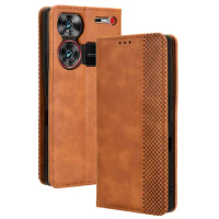For ZTE nubia Z60 Ultra Retro Leather Flip Case Wallet Book Holder Magentic Luxury Cover For ZTE nubia Z60 Ultra Phone Bags