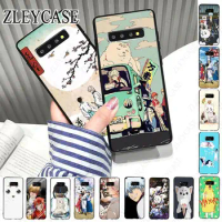 GINTAMA amine Black Soft Shell Phone Cover For Samsung Galaxy S24ULTRA S23ULTRA S21FE S21+ S24+ S22+ S20PLUS s20ULTRA S20FE case