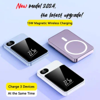 New Mini 30000mAh Portable Wireless Magnetic Power Bank 22.5W Super Fast Charger Powerbank For IPhone 14 Samsung Huawei Xiaomi