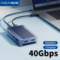 Acasis 40Gbps Thunderbolt SSD Case Docking Station Type-C Hub 8K 60HZ High Definition Case SSD USB-C Hub For Macbook Pro iPhone