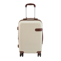 กระเป๋าเดินทาง HQ Luggage ขนาด 20 นิ้ว ระบบล็อค TSA 4 ล้อคู่ รุ่น 8835 สีครีม
