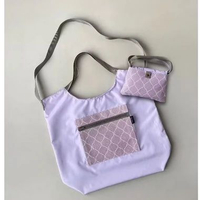 Fold Shopping Bag Infinity Lilac Canvas Living
