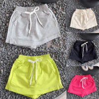 3-9T Spring Summer Girls Short Skirt Drawstring Tennis Sporty Skirts Solid Cotton Children Skirt Casual Simple Girls Short Pants
