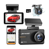 Dash Cam Front and Rear with WiFi GPS and Speed 4K Dual Dash Camera for Car Loop Recording Clear Night Vision Car Camera