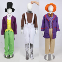 Factory in stock   Charlie and Chocolate Factory Halloween Willy Wonka Oppa cos Costume Performance 