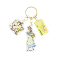 小禮堂 迪士尼 美女與野獸 造型壓克力鑰匙圈 (角色款) 4901770-698618