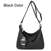 MND Tas Selempang Wanita Impor Simpel Polos Motif Gesper Samping 6638 Hitam