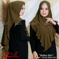 TERBARU KHIMAR MALIKA CERUTY 2 LAYER ORIGINAL R&Z SANJAYA COLLECTION TERLARIS Ceruti Instan