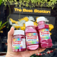Best กากเพชร No.7สีบานเย็น เกรดA 30g 70g 100g โรยกุหลาบได้ Metalic Glitter Scale1/128 Size0.2mm.