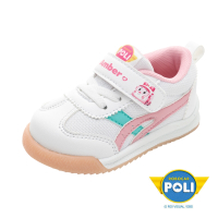【POLI 波力】正版童鞋 波力 輕量運動鞋/透氣 排汗 舒適 白粉(POKB34223)