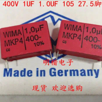 Free Shipping 2pcs/5pcs WIMA Germany capacitor MKP4 400V 1UF 1.0UF 400V 105 P=27.5mm