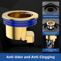 【Sewer floor drain】 Toilet Copper Floor Drain Core Anti Odor and Insect Repellent Device Springboard