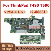 Original for Lenovo Thinkpad T490 T590 Laptop Motherboard T490 T590 I7-8665U FT490 FT492 FT590 FP531