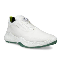 【ecco】M GOLF BIOM H5 健步旋鈕鞋帶襪套式防水高爾夫球鞋 男鞋(白色 13802401007)