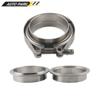 FREE SHIPPING 2" 2.5" 3" 3.5" Stainless Steel Car V-band Male Female Exhaust Flange Vband Clamps V band Clamp Kit