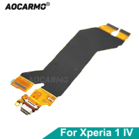 Aocarmo For Sony Xperia 1 IV XQ-CT72 Charging Port USB Connector Type-C Charger Ribbon Flex Cable Repair Part