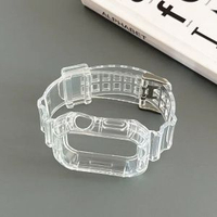 全城熱賣 - 冰川一體透明iwatch錶帶se適用s9蘋果applewatch手錶s8保護殼新款透明適用 iwatch 38mm（1/2/3代）