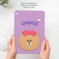Line Friends Flat Silicone Protective Cover for IPad 2020 9.7 mini5 10.2