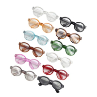 6.5cm Doll transparent Glasses For 60cm 1/3 BJD/SD Labubu Dolls Plastic Sunglasses Accessories Toys
