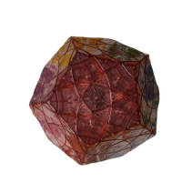 Limited Edition Cube Bauhinia Flower Megaminx Cube Transparent Red Limited Edition Rare Collector's Edition Cube Magic Cube