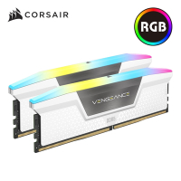 海盜船 CORSAIR Vengeance RGB DDR5 6000, 32GB(16GBx2)雙通/白CL36-36-36 1.35V