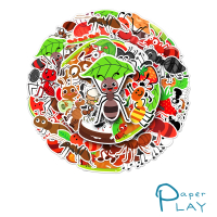 【Paper Play】創意多用途防水貼紙-可愛卡通小螞蟻 50枚入(防水貼紙 行李箱貼紙 手機貼紙 水壺貼紙)