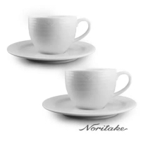 【日本Noritake】詩羅恩咖啡紅茶杯盤組(2入組)