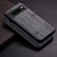 Case for Google Pixel 8 Pro funda bamboo wood pattern Leather new phone cover Luxury coque for google pixel 8 case capa