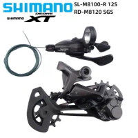 Shimano Deore XT M8100 Set RD-M8100/RD-M8120 SGS Rear Derailleur SL-M8100 Right 12S Shifter For Mountain Bike Original Shimano