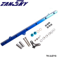For Toyota 2JZ Top feed Injector Fuel Rail Turbo Kit Blue Aluminium Billet HQ jdm TK-2JZYG