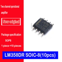 10PCS 100% New original spot LM358DR LM358 SOP-8 chip dual-channel operational amplifier 32V input 1MH Op Amp Dual GP ±16V/32V
