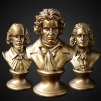 Musician Beethoven Chopin Mozart Head Sculpture Room Ornaments Shakespeare Resin Statue Art Modern Home Decor Music Lover Gifts